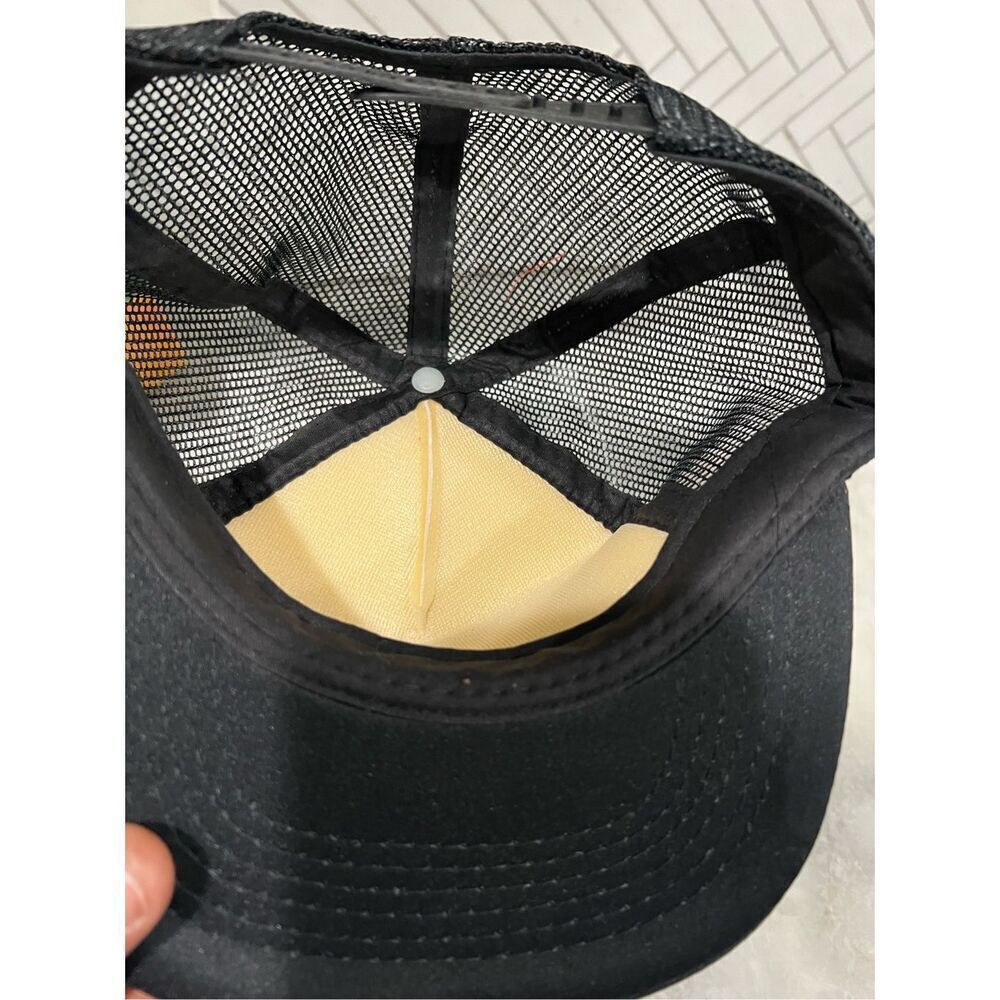 Vintage Phillips 66 Hat Snapback Black White Trucker John’s Service Springfield - Picture 7 of 8